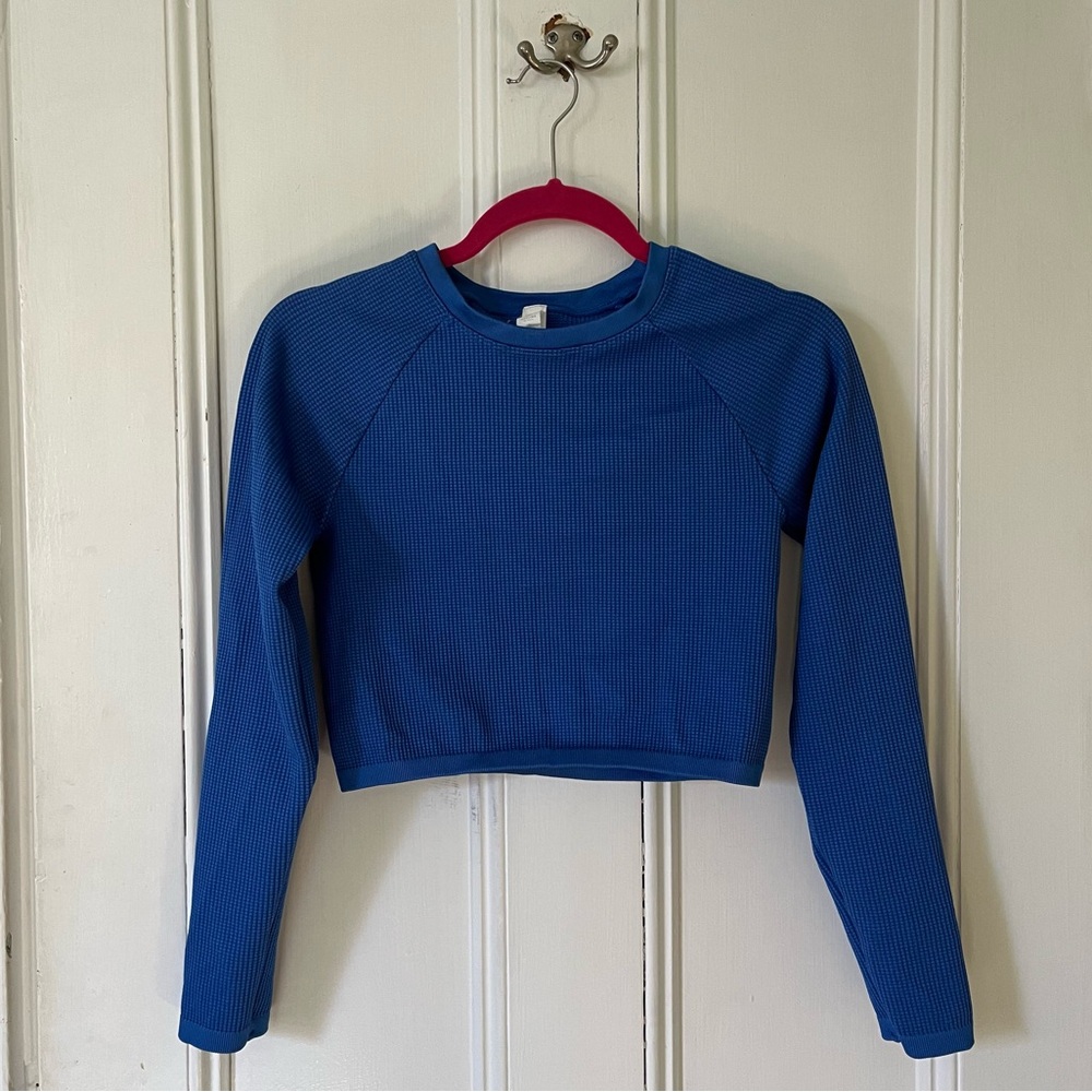 Offline by Aerie blue waffle athletic top